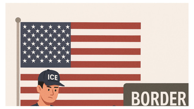 Ilustrasi deportasi di Amerika Serikat. (copilot-ftnews)